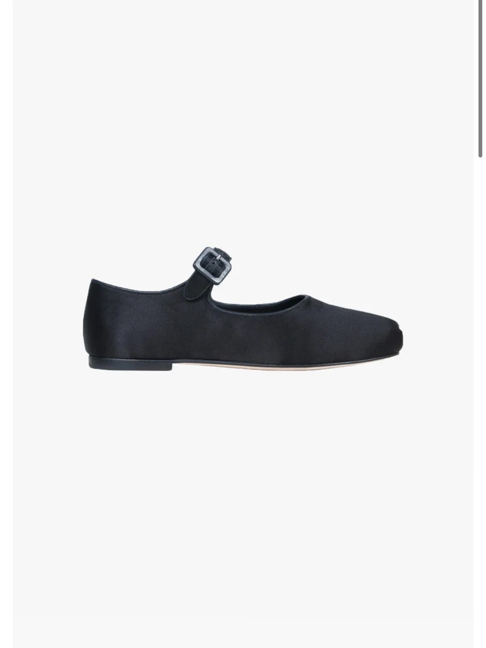 Sandy Liang MARY JANE POINTE IN BLACK SATIN